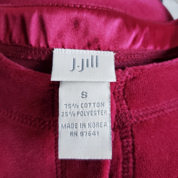 J. Jill Velvet Cardigan Top  Burgundy Mixed Buttons Small - Picture 7 of 14